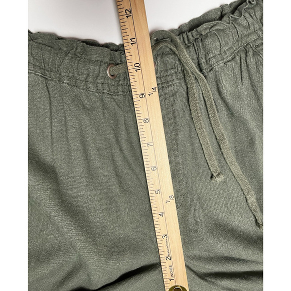Sanctuary Linen Blend Pull On Jogger Pants Olive Green Pockets Size Medium - Picture 4 of 12